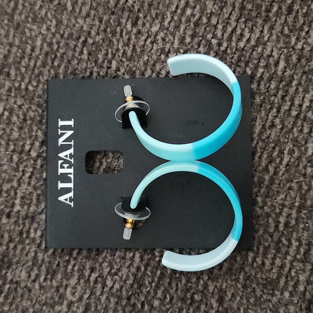 Alfani Medium Color-Block C-Hoop Earrings